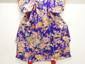 アンティーク　錦紗草花模様着物